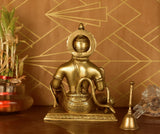 White Whale Lord Hanuman Super Fine Brass Statue Religious Strength God Sculpture Idol