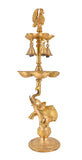 White Whale Brass Elephant Peocock Diya Table Decor Diyas & Bells Home Decor