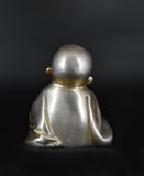 White Whale Brass Laughing Buddha for Wealth & Prosperity | Happy Man - Best for Gifting - Made in Tibet Home Decoration
