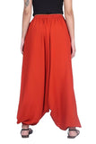 Whitewhale Mens Women Rayon Solid Aladdin Loose Baggy Boho Hippie Harem Pants