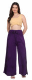 Whitewhale Womens Split Wide Leg Long Embroidered Rayon Wrap Palazzo Pant
