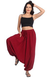 Whitewhale Mens Women Rayon Solid Aladdin Loose Baggy Boho Hippie Harem Pants
