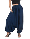 Whitewhale Mens Women Rayon Solid Aladdin Loose Baggy Boho Hippie Harem Pants