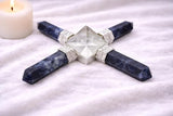 White Whale Pyramid Energy Generator 4 Points Reiki Healing Crystal Spiritual Feng Shui Gift