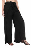 Whitewhale Womens Split Wide Leg Long Embroidered Rayon Wrap Palazzo Pant