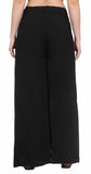 Whitewhale Womens Split Wide Leg Long Embroidered Rayon Wrap Palazzo Pant