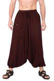 Whitewhale Mens Women Rayon Solid Aladdin Loose Baggy Boho Hippie Harem Pants