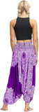 Whitewhale Women Casual Peacock Print Summer Loose Yoga Trousers Baggy Boho Aladdin Jumpsuit Harem Pants