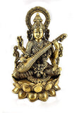 Whitewhale Maa Saraswati Brass Statue Religious Goddess Sculpture Idol