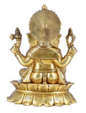 Whitewhale Brass Mangalkari Ganesha Statue Bhagwan Idol Ganesha Statue Ganpati Murti Home Decor