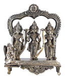 White Whale Ram Darbar - Lord Rama Laxman and Sita Hanuman Brass Statue Religious Sculpture Idol Home Decor