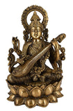 Whitewhale Maa Saraswati Brass Statue Religious Goddess Sculpture Idol