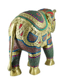 White Whale Handmade Ethnic Indian Brass Elephant Decor Showpiece, Home Decor Statue, Indian Decorations, Indian Houseware, Brass Figurine