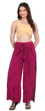 Whitewhale Womens Split Wide Leg Long Embroidered Rayon Wrap Palazzo Pant