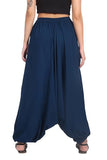 Whitewhale Mens Women Rayon Solid Aladdin Loose Baggy Boho Hippie Harem Pants