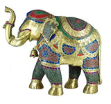 White Whale Handmade Ethnic Indian Brass Elephant Decor Showpiece, Home Decor Statue, Indian Decorations, Indian Houseware, Brass Figurine