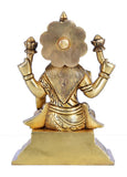 Whitewhale Hindu Goddess Maa Laxmi Idol Brass Statue Standing in Loltus Lakshmi for Temple Puja Home Decor Murti Office Gift Item Showpiece