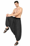 Whitewhale Men Women Cotton Stripe Summer Loose Baggy Hippie Boho Gypsy Harem Pants
