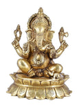 Whitewhale Brass Mangalkari Ganesha Statue Bhagwan Idol Ganesha Statue Ganpati Murti Home Decor