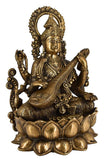 Whitewhale Maa Saraswati Brass Statue Religious Goddess Sculpture Idol