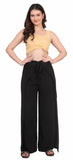 Whitewhale Womens Split Wide Leg Long Embroidered Rayon Wrap Palazzo Pant
