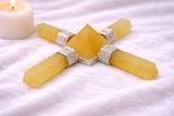 White Whale Pyramid Energy Generator 4 Points Reiki Healing Crystal Spiritual Feng Shui Gift