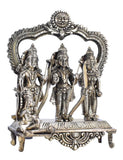 White Whale Ram Darbar - Lord Rama Laxman and Sita Hanuman Brass Statue Religious Sculpture Idol Home Decor