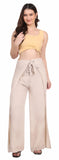 Whitewhale Womens Split Wide Leg Long Embroidered Rayon Wrap Palazzo Pant