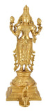 White Whale Brass Lakshmi Idol Hindu Goddess Laxmi Idol|Laxmi Statue|Laxmi Brass Idol|Laxmi Lakshmi Murti Home Office Showpiece Decor