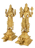 White Whale Brass Statue Hindu Bhagwan Idol Venkatesh Statue Narayan Lord Vishnu Idol Statue Vishnu Ji Standing Murti for Home Temple Office Pooja