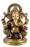 White Whale Lord Ganesh Murti Ganesha Idol Ganpati Brass Vinayaka Statue for Home Decoration | Hindu God Ganesh Bhagwan Blessing Ganpati Bappa Statue | Ganesha Statue Standing Idol Sculpture