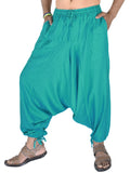 Whitewhale Men's Rayon Solid Harem Pants Yoga Trousers Hippie Pants