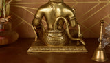 White Whale Lord Hanuman Super Fine Brass Statue Religious Strength God Sculpture Idol