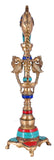 White Whale Brass Parrot Oil Lamp DIya Home Decor - 17 Inchess