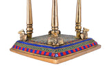 Whitewhale Brass Temple Pooja Mandir for Living Room Pooja Decoration Religious Home Decor