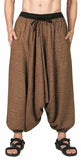 Whitewhale Men Women Cotton Stripe Summer Loose Baggy Hippie Boho Gypsy Harem Pants