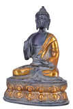 White Whale Brass Buddha Statue Murti for Home Decor Entrance Office Table Living Room Meditation Luck Gift Feng Shui Home Décor