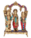 White Whale Ram Darbar - Lord Rama Laxman and Sita Hanuman Brass Statue Religious Sculpture Idol Home Décor