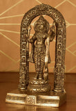 White Whale Brass Lord Ram Brass Statue Rama Idol for Temple Mandir Sculpture Office and Home Décor