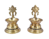 White Whale Balaji Brass Material Diya For Puja, Aarti, Temple, Gifts.