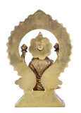 Whitewhale Hindu Goddess Maa Laxmi Idol Brass Statue Standing in Loltus Lakshmi for Temple Puja Home Decor Murti Office Gift Item Showpiece
