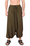 Whitewhale Mens Women Rayon Solid Aladdin Loose Baggy Boho Hippie Harem Pants