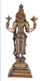 Whitewhale Brass Lord Satya Narayana Brass Statue Bhagwan Murti Statue for Home Office Decor