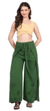Whitewhale Womens Split Wide Leg Long Embroidered Rayon Wrap Palazzo Pant