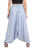 Whitewhale Mens Women Rayon Solid Aladdin Loose Baggy Boho Hippie Harem Pants