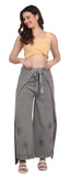 Whitewhale Womens Split Wide Leg Long Embroidered Rayon Wrap Palazzo Pant