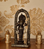 White Whale Brass Lord Ram Brass Statue Rama Idol for Temple Mandir Sculpture Office and Home Décor