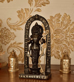 White Whale Brass Lord Ram Brass Statue Rama Idol for Temple Mandir Sculpture Office and Home Décor
