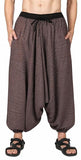 Whitewhale Men Women Cotton Stripe Summer Loose Baggy Hippie Boho Gypsy Harem Pants