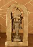 White Whale Brass Lord Ram Brass Statue Rama Idol for Temple Mandir Sculpture Office and Home Décor